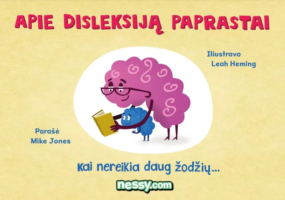 Apie disleksiją paprastai viršelis